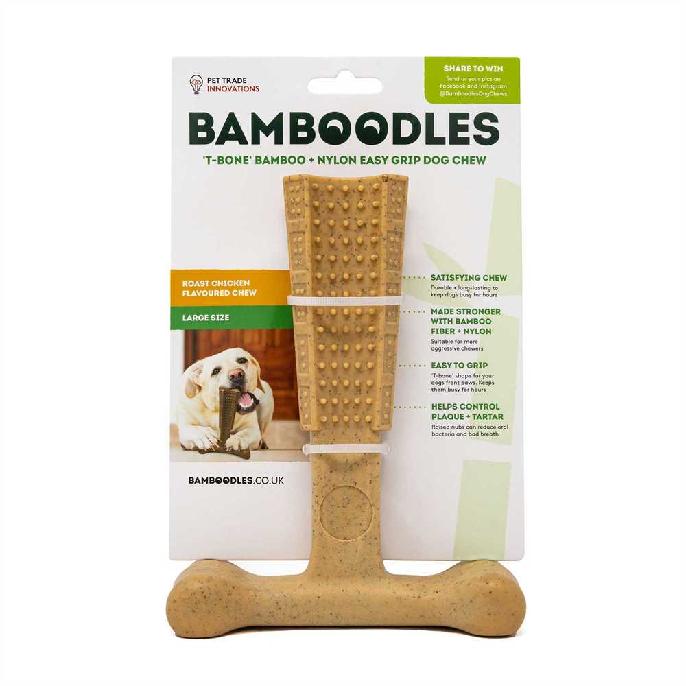 Bamboodles - Bamboo Chews - Chicken T-Bone Flavour-Bamboodles-Love My Hound