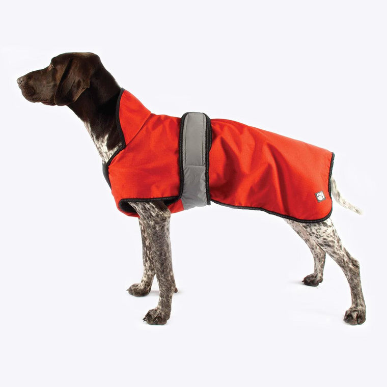 Danish Design - The Ultimate 2 in 1 Waterproof and Fleece Dog Coat - Orange/Red