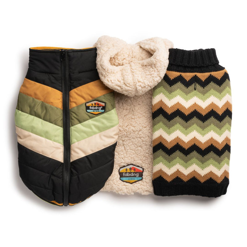 Fabdog | Black Chevron Dog Coat-Fabdog-Love My Hound