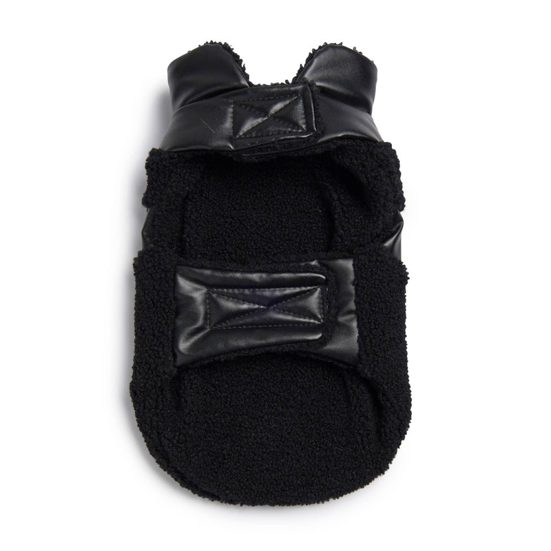 Fabdog | Fab Ski Leather Shearling Puffer Black-Fabdog-Love My Hound