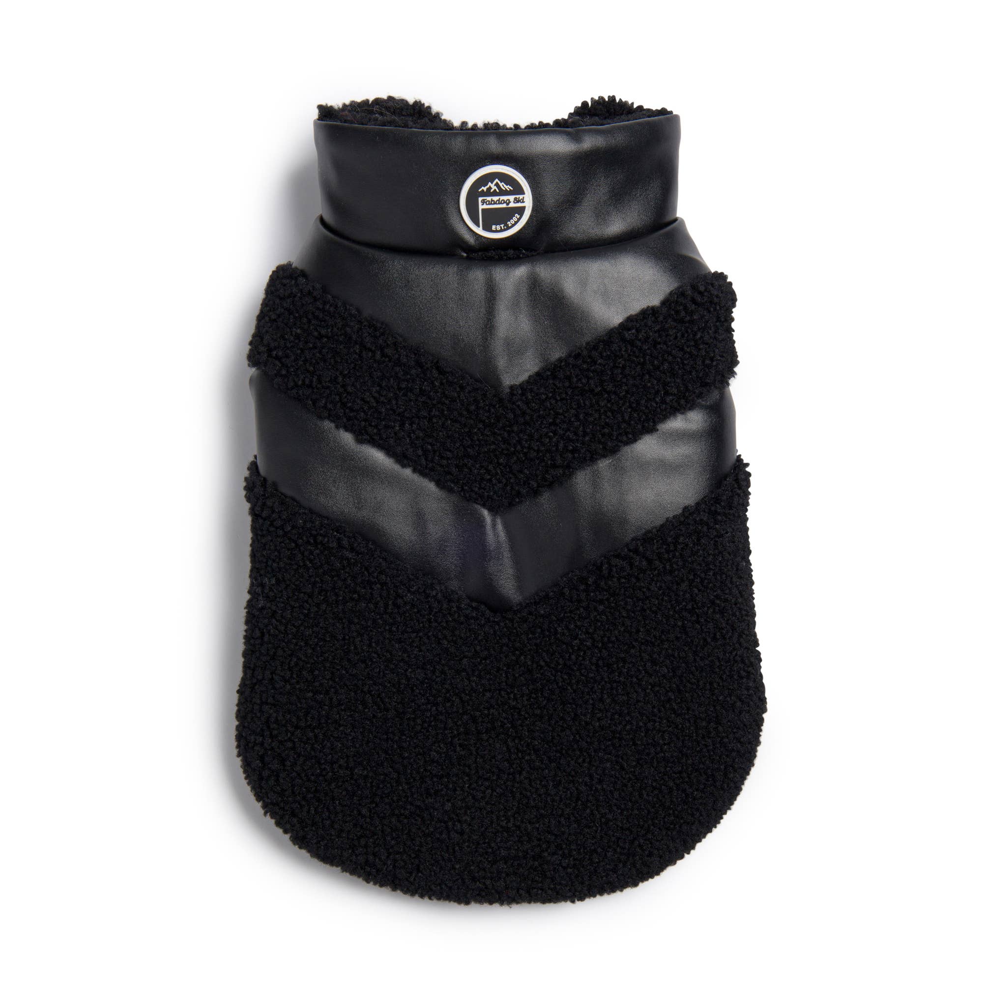 Fabdog | Fab Ski Leather Shearling Puffer Black-Fabdog-Love My Hound