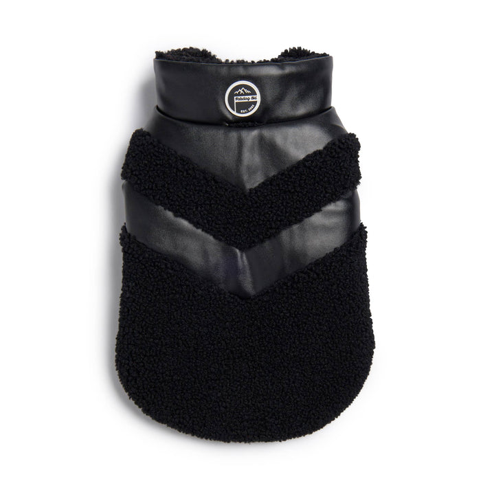 Fabdog | Fab Ski Leather Shearling Puffer Black-Fabdog-Love My Hound