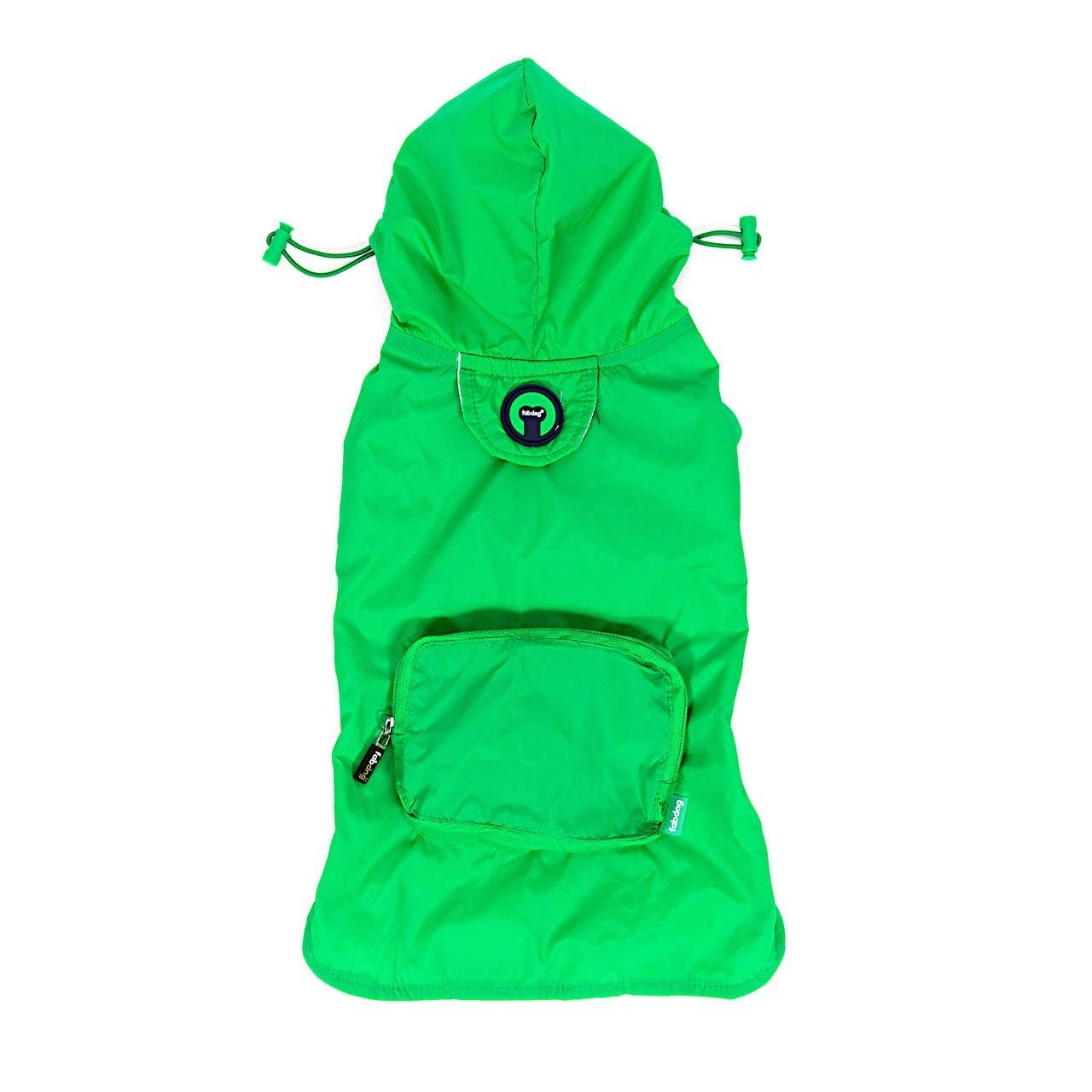 Fabdog | Green Packaway Dog Raincoat-Fabdog-Love My Hound