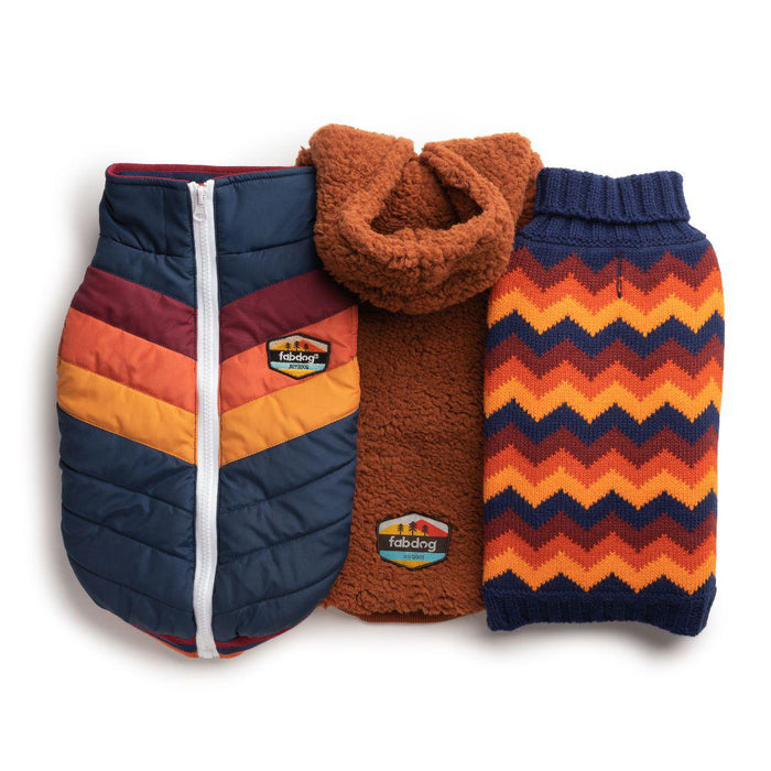 Fabdog | Navy Chevron Dog Coat-Fabdog-Love My Hound