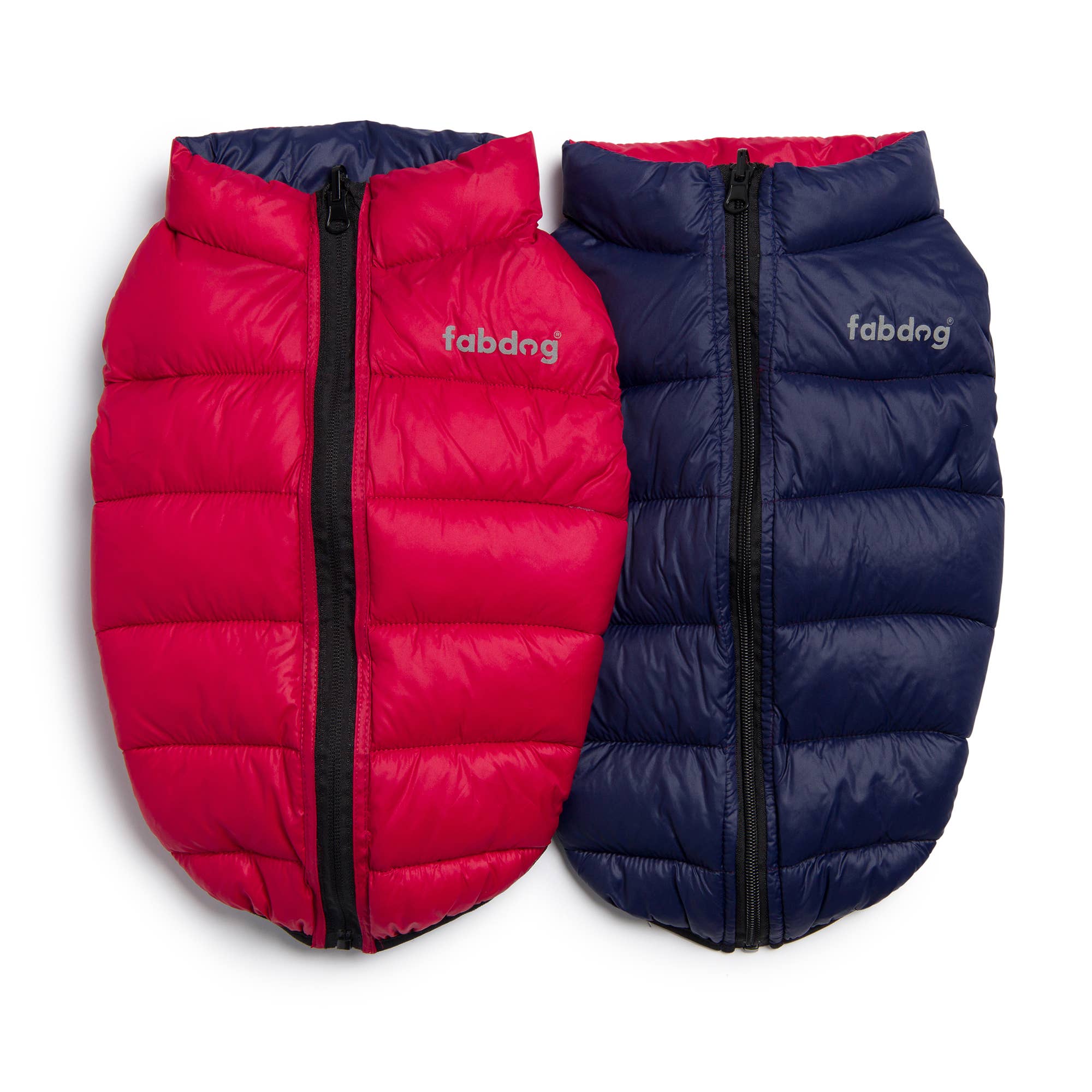 Fabdog | Pack N' Go Reversible Puffer Red/Navy-Fabdog-Love My Hound
