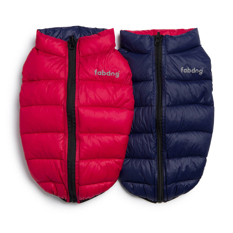 Fabdog | Pack N' Go Reversible Puffer Red/Navy-Fabdog-Love My Hound