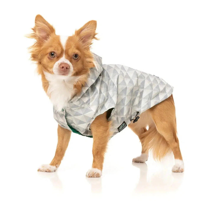 FuzzYard | Flipside Raincoat- Green/Beige-FuzzYard-Love My Hound