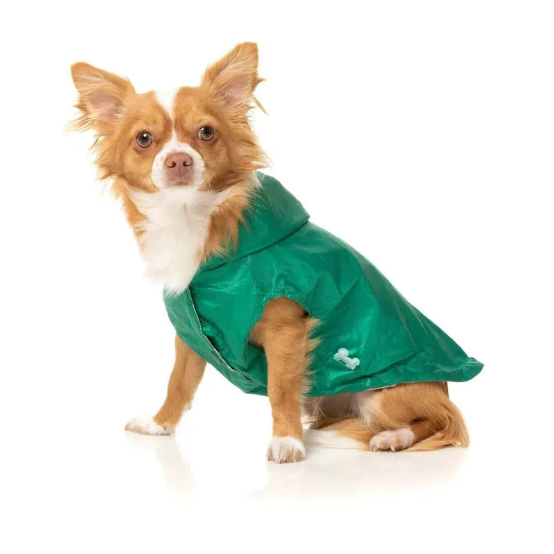 FuzzYard | Flipside Raincoat- Green/Beige-FuzzYard-Love My Hound