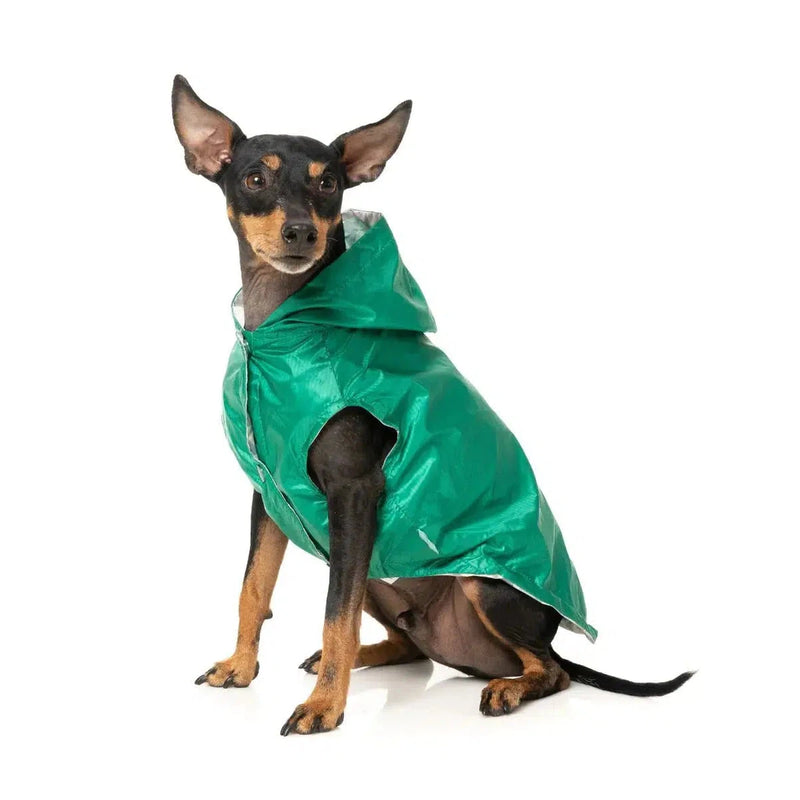 FuzzYard | Flipside Raincoat- Green/Beige-FuzzYard-Love My Hound