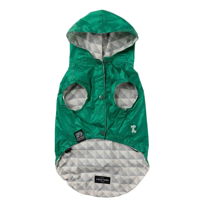 FuzzYard | Flipside Raincoat- Green/Beige-FuzzYard-Love My Hound