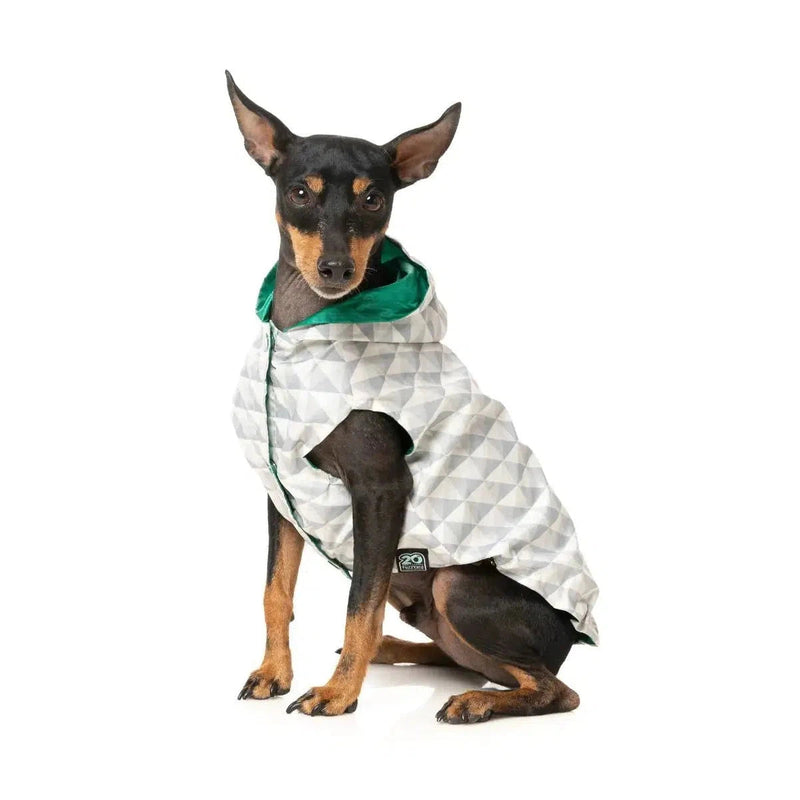 FuzzYard | Flipside Raincoat- Green/Beige-FuzzYard-Love My Hound