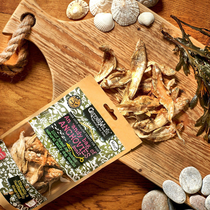 Green & Wilds | Bag of Anchovies Dog Treats - 50g-Green & Wilds-Love My Hound