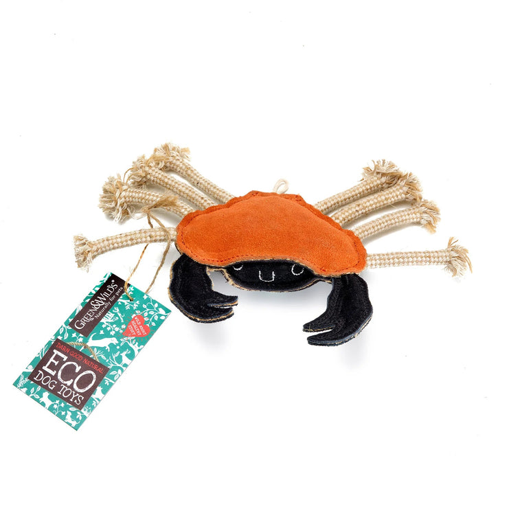 Green & Wilds - Eco Dog Toy - Carlos the Crab