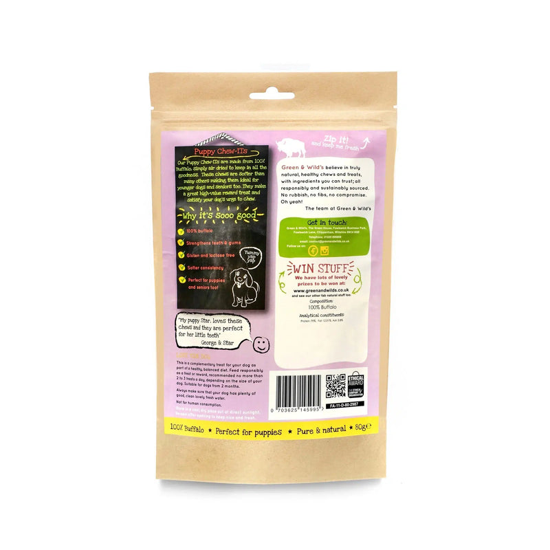 Green & Wilds | Puppy Chew-Its Dog Treats - 80g-Green & Wilds-Love My Hound