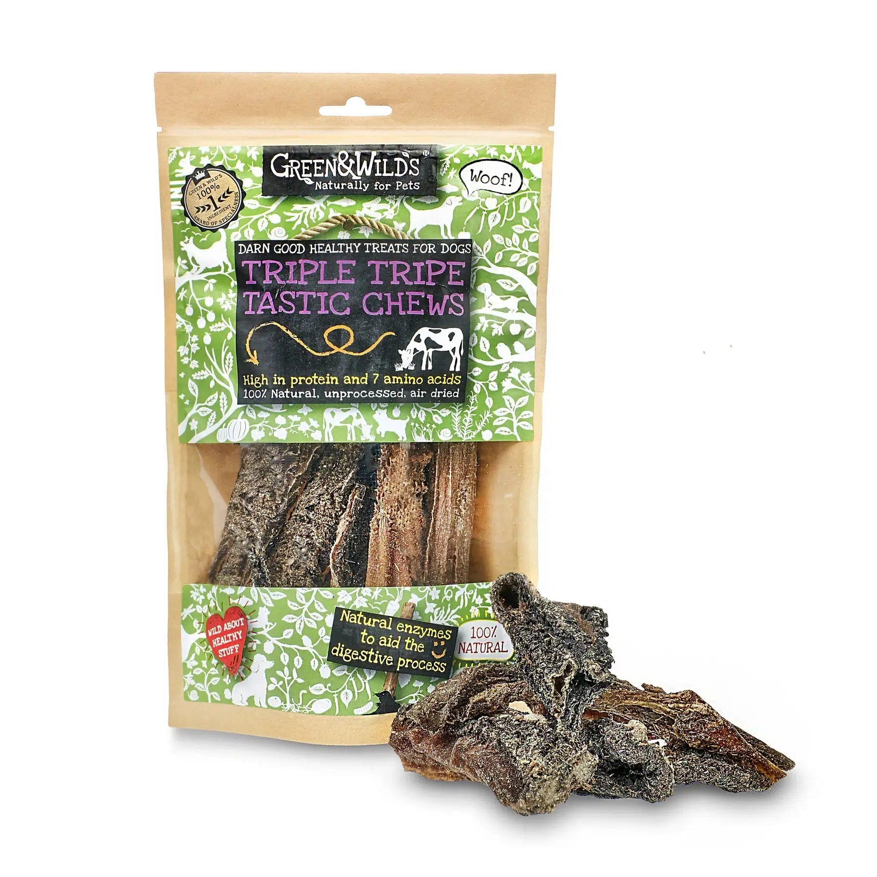 Green & Wilds | Triple Tripe Tastic Chews Dog Treats 100g-Green & Wilds-Love My Hound