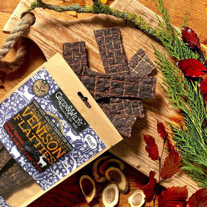 Green & Wilds | Venison Flatties Dog Treats 100g-Green & Wilds-Love My Hound