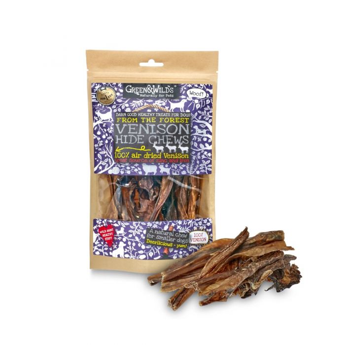 Green & Wilds | Venison Hide Chew Dog Treats 85g-Green & Wilds-Love My Hound