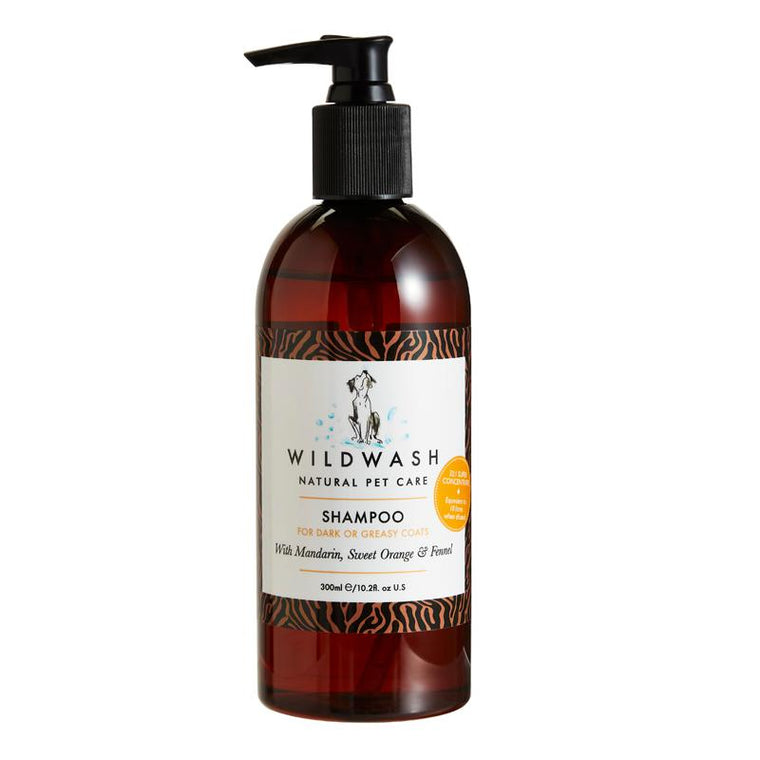 Wildwash PRO - Dark Coat Shampoo for Dogs - 300ml (Mandarin, Sweet Orange and Fennel).