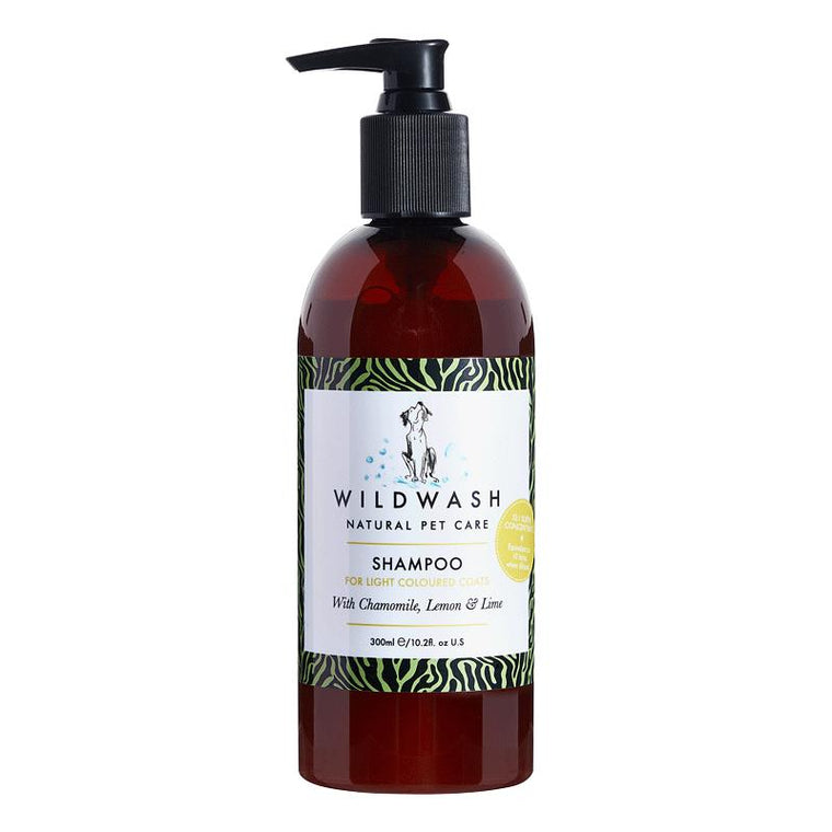 Wildwash PRO - Light Coat Shampoo for Dogs -300ml - with Chamomile, Lemon and Lime