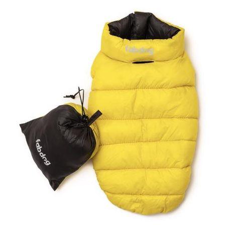 Fabdog | Yellow & Grey - 'Pack N' Go' Reversible Dog Puffer Jacket-Fabdog-Love My Hound