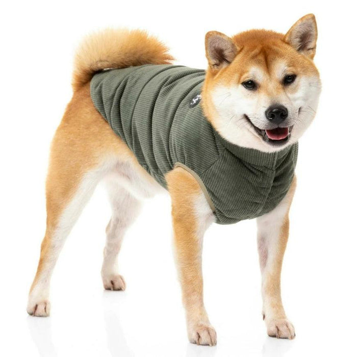 FuzzYard | Mosman Corduroy Puffer Jacket - Khaki-FuzzYard-Love My Hound