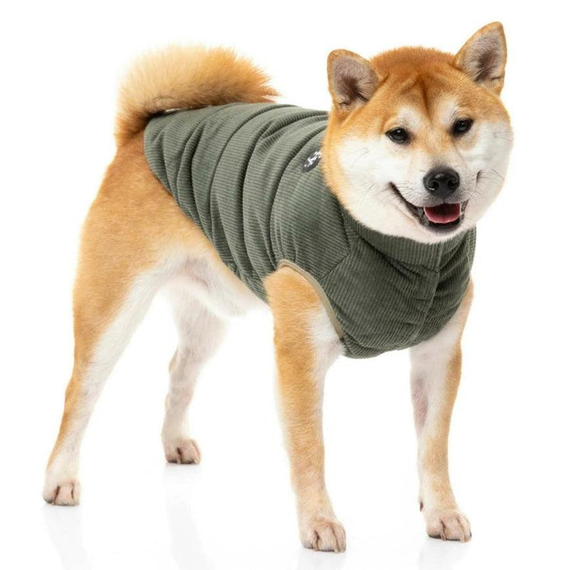 FuzzYard | Mosman Corduroy Puffer Jacket - Khaki-FuzzYard-Love My Hound