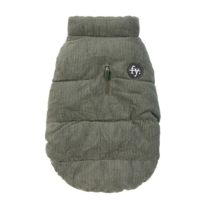 FuzzYard | Mosman Corduroy Puffer Jacket - Khaki-FuzzYard-Love My Hound