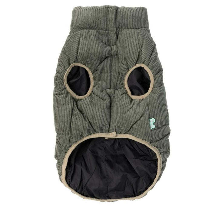 FuzzYard | Mosman Corduroy Puffer Jacket - Khaki-FuzzYard-Love My Hound