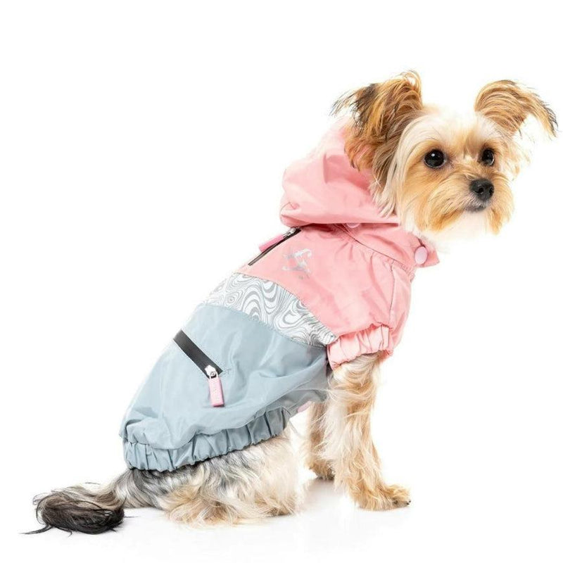 FuzzYard | The Seattle Raincoat - Pink and Grey-FuzzYard-Love My Hound
