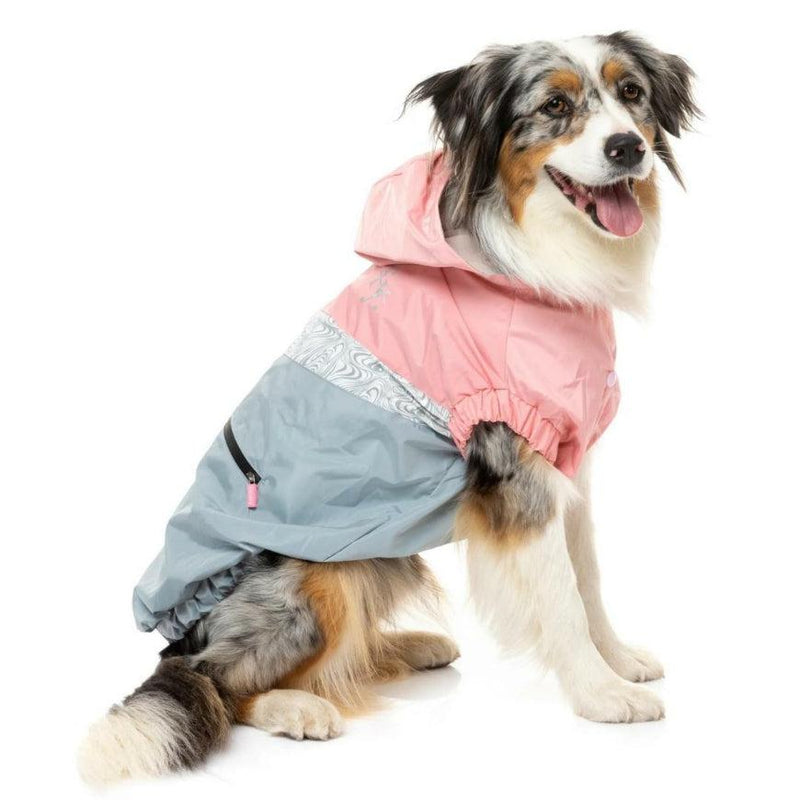 FuzzYard | The Seattle Raincoat - Pink and Grey-FuzzYard-Love My Hound