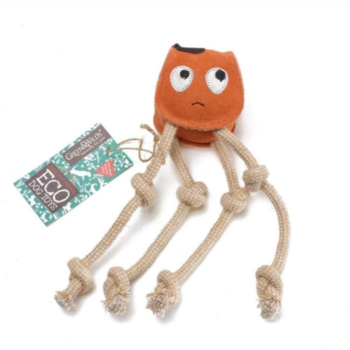 Green & Wilds - Eco Dog Toy - Sid the Squid