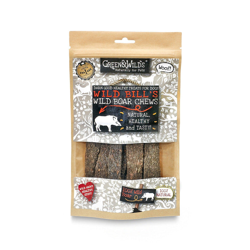 Green & Wilds | Wild Boar Chews 100g-Green & Wilds-Love My Hound