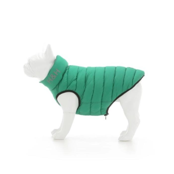 Hugo & Hudson - Reversible Puffer Jacket - Dark Green/Grey-Hugo & Hudson-Love My Hound