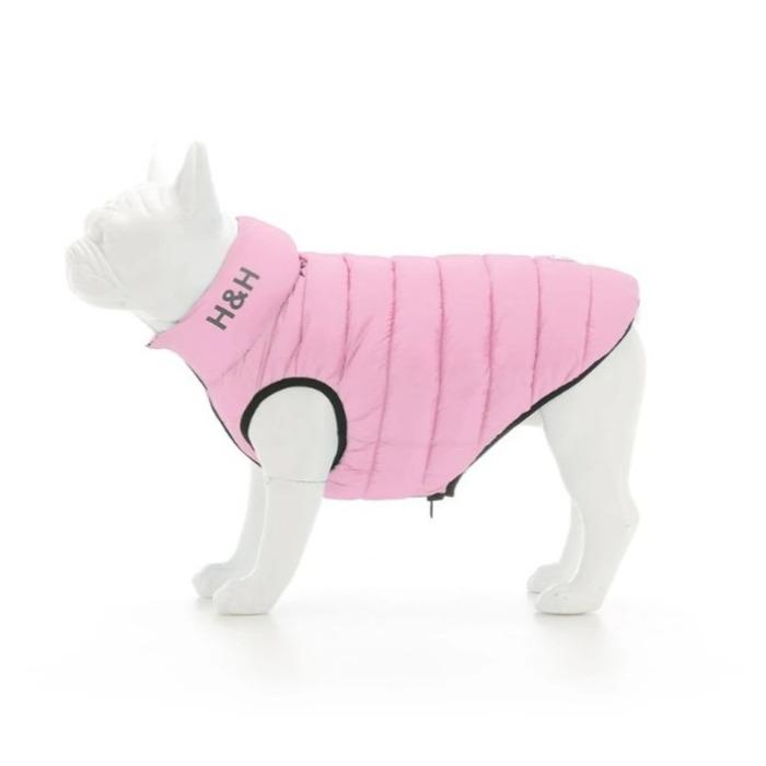 Hugo & Hudson - Reversible Puffer Jacket - Light Pink/Grey-Hugo & Hudson-Love My Hound
