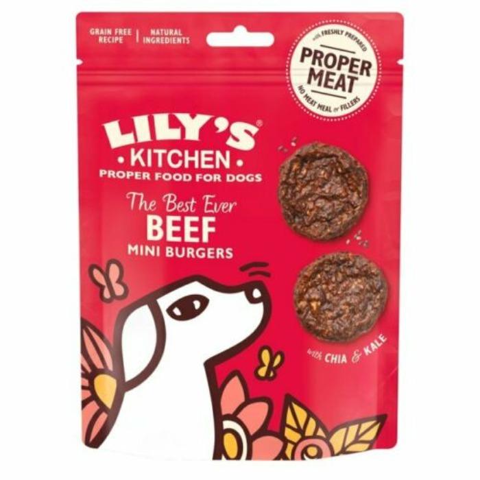 Lily's Kitchen | Best Ever Mini Beef Burgers | Dog Treats 70g