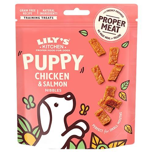 Lily's Kitchen | Chicken & Salmon Nibbles  | Puppy Treats  70g