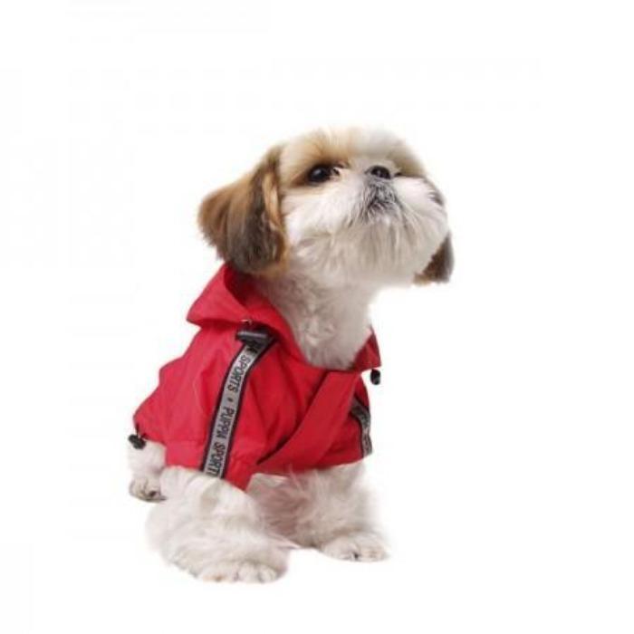 Puppia Base Dog Raincoat - Red