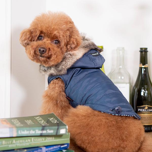 Puppia - Hollis Parker - Reversible Dog Coat - Blue-Puppia-Love My Hound