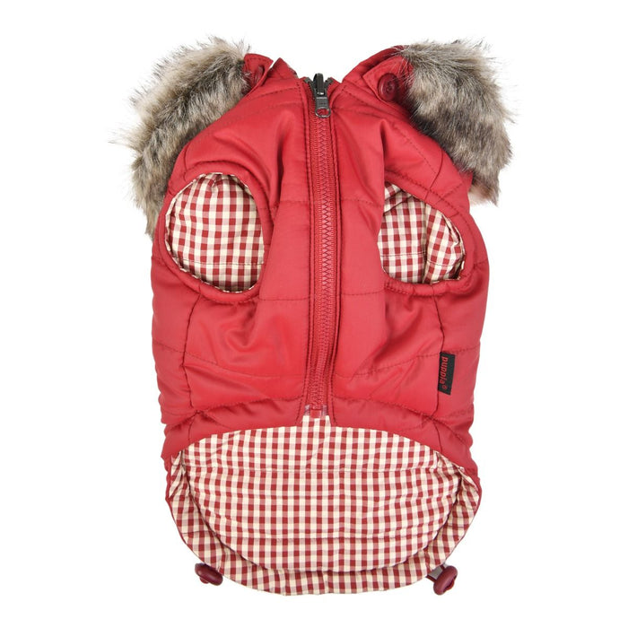 Puppia - Hollis Parker - Reversible Dog Coat - Red-Puppia-Love My Hound