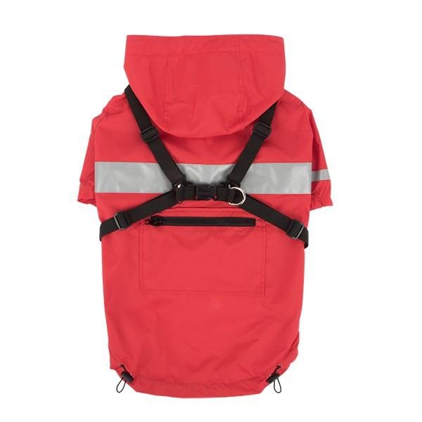 Puppia - Wilderness Rain-Harness-Coat - Red-Puppia-Love My Hound