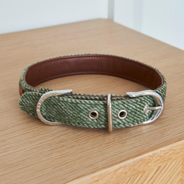 Sweet William - Tweed Dog Collar - Green