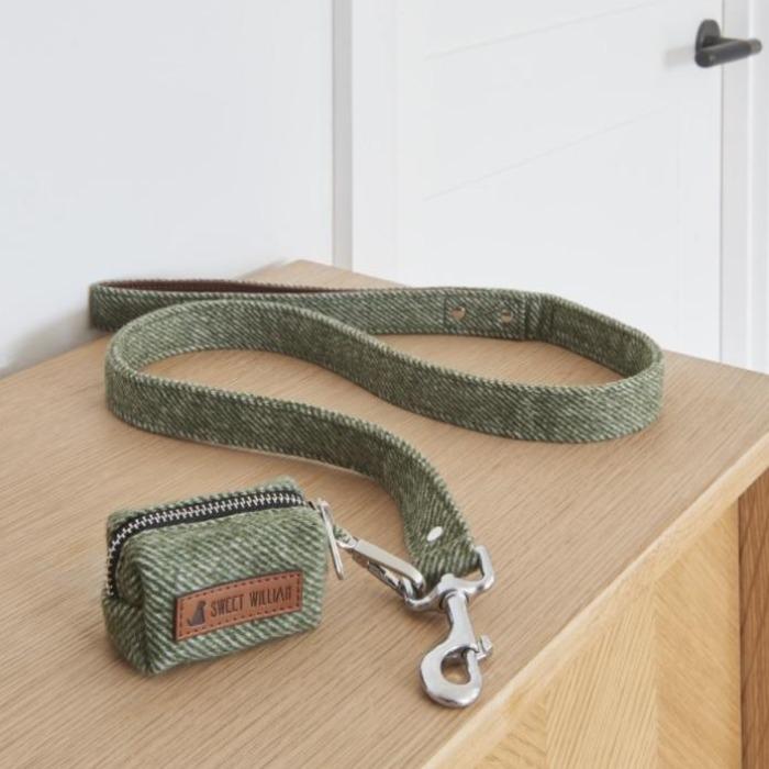 Sweet William - Tweed Dog Poo Bag Holder - Green-Sweet William-Love My Hound
