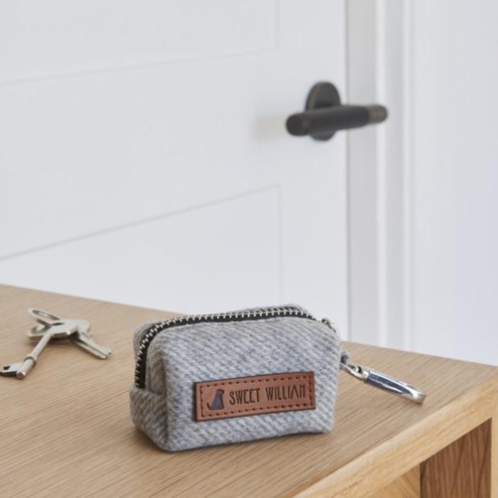 Sweet William - Tweed Dog Poo Bag Holder - Grey