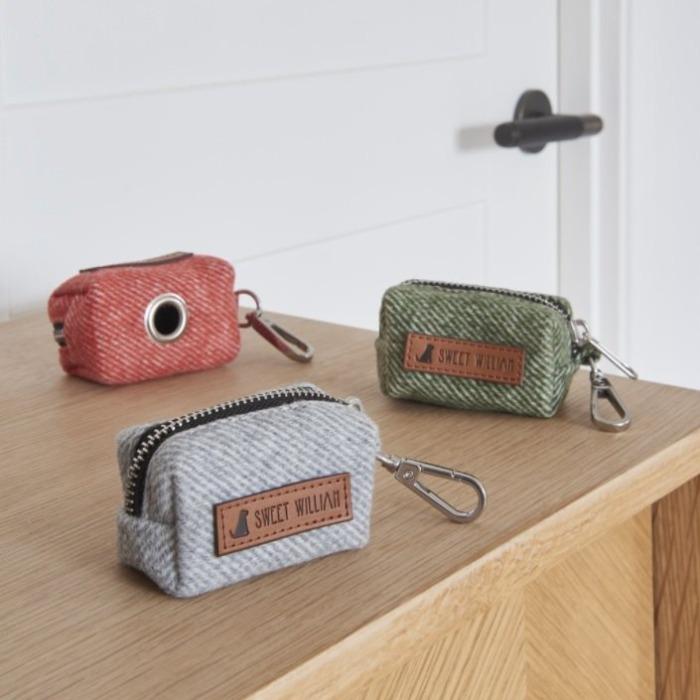 Sweet William - Tweed Dog Poo Bag Holder - Orange-Sweet William-Love My Hound