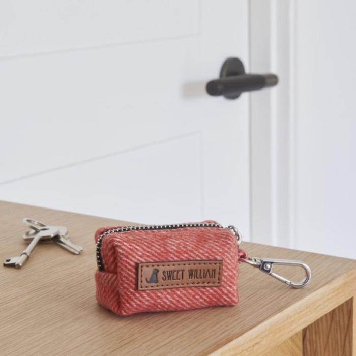 Sweet William - Tweed Dog Poo Bag Holder - Orange