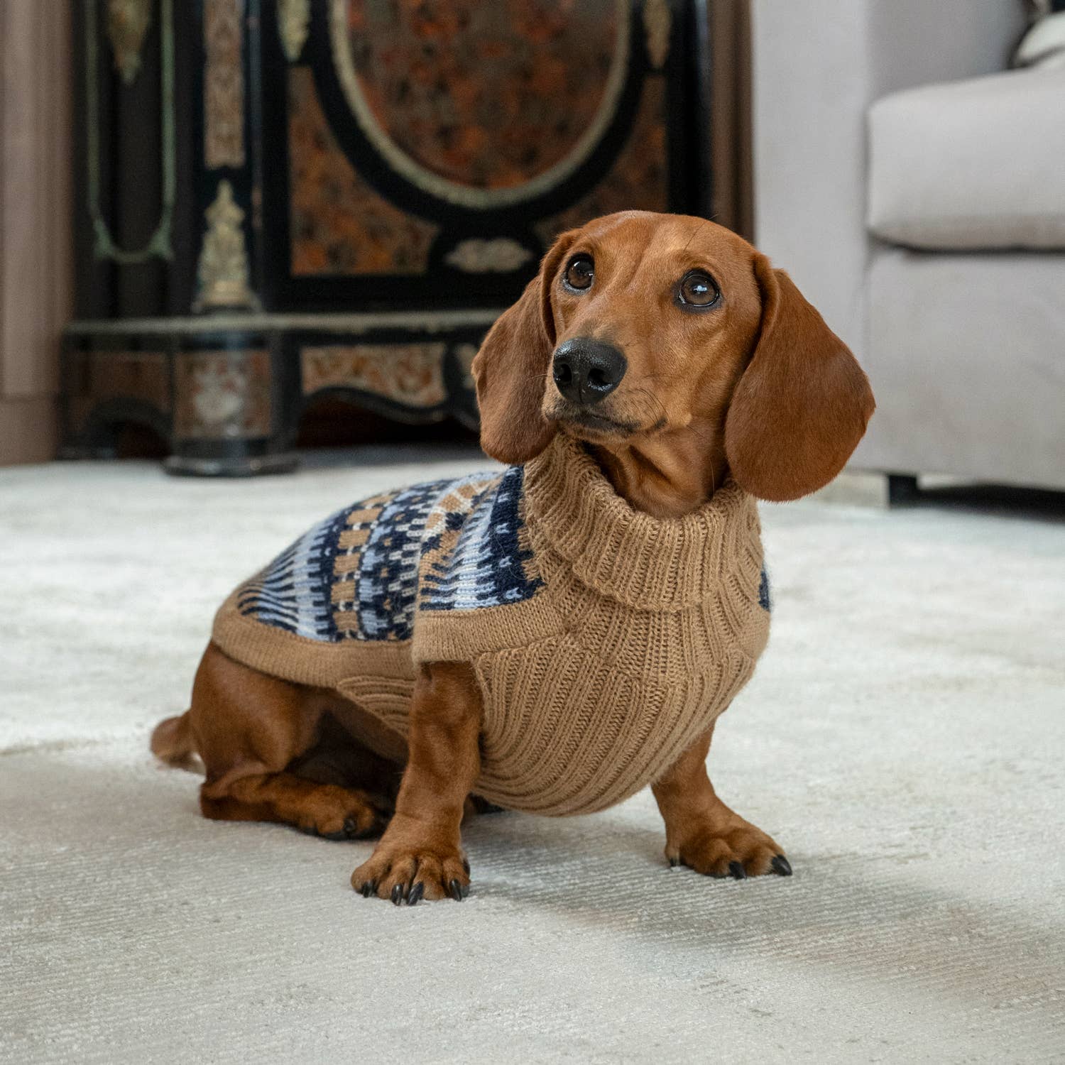 Alqo Wasi | Ice Magic Alpaca Dog Sweater - Navy-Alqo Wasi-Love My Hound