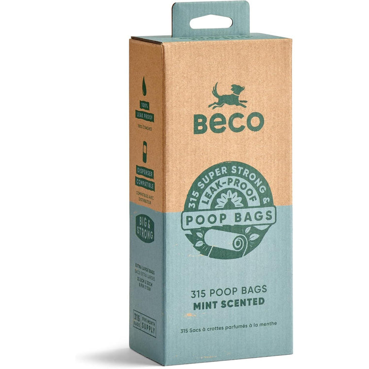 Beco | Degradable Dog Poop Bags - 315 (MInt Scented)