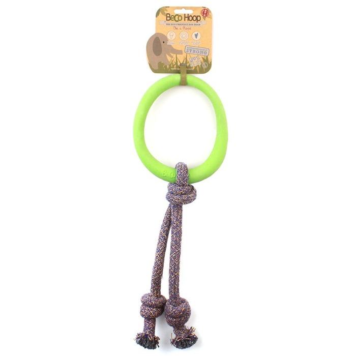 Beco - Hoop on Rope Dog Toy - Green-Beco-Love My Hound