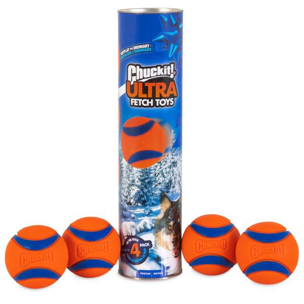 Chuck It - Ultra Ball Canister 4pk-ChuckIt-Love My Hound