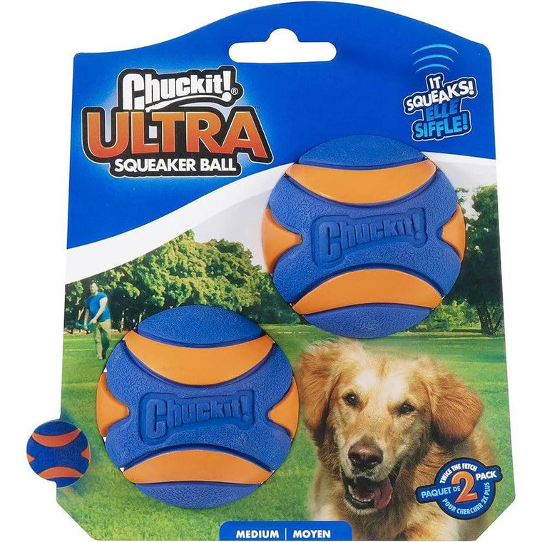 Chuckit Ultra Squeaker Ball - 2 pack